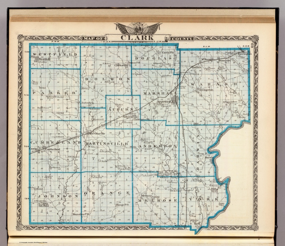 Clark County townships map